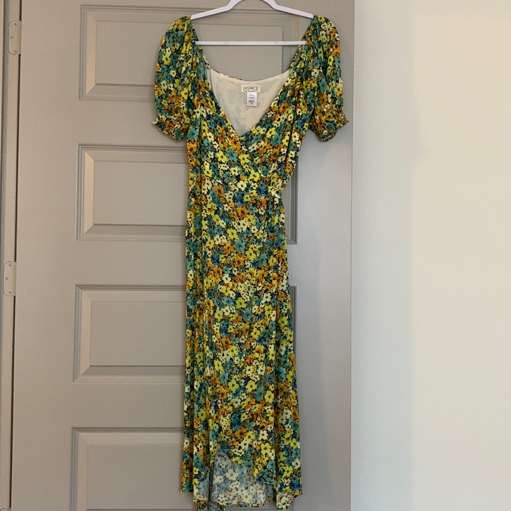 L*Space Women’s Small Talia Wrap Dress Flower Pattern